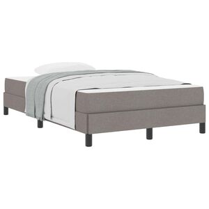 vidaXL Lit &agrave; ressorts avec matelas Taupe 120 x 190 cm tissu