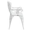 vidaXL Banc de jardin 108 cm Aluminium coulé Blanc