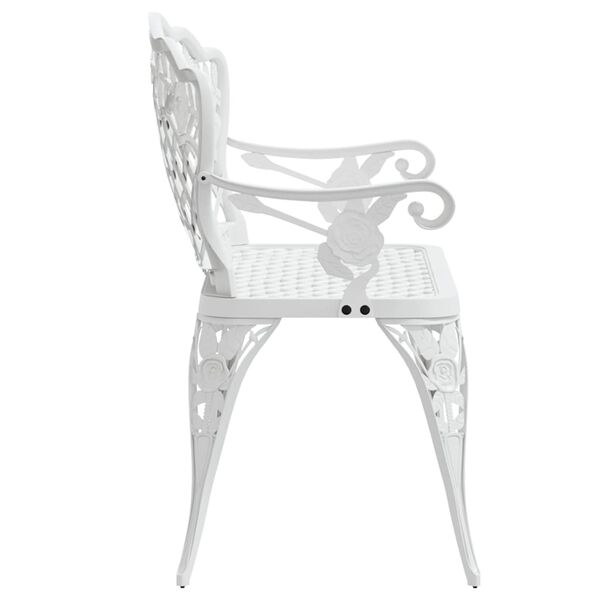 vidaXL Banc de jardin 108 cm Aluminium coulé Blanc