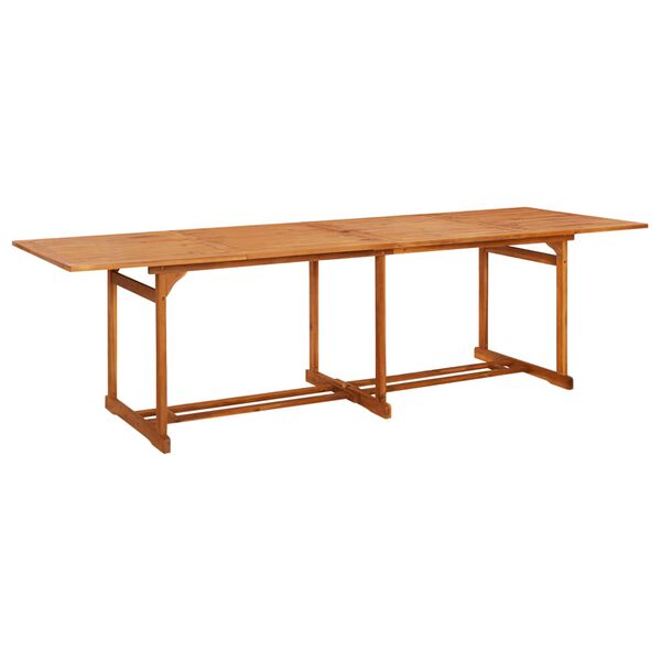 vidaXL Table &agrave; d&icirc;ner de jardin 280x90x75 cm Bois d'acacia massif