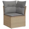vidaXL Salon de jardin avec coussins 8pcs m&eacute;lange beige r&eacute;sine tress&eacute;e