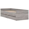 vidaXL Cadre de lit avec tiroirs sans matelas sonoma gris 100x200 cm