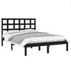 vidaXL Cadre de lit sans matelas noir 150x200 cm bois massif