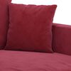 vidaXL Canap&eacute; &agrave; 3 places Rouge bordeaux 210 cm Velours