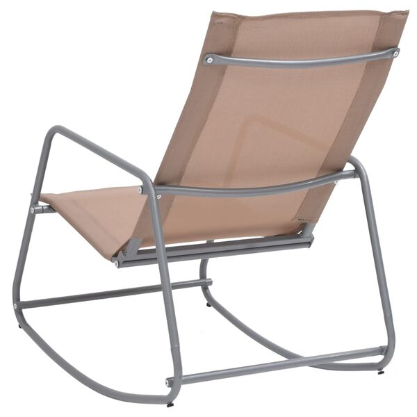 vidaXL Chaise &agrave; bascule de jardin Taupe 95x54x85 cm Textil&egrave;ne
