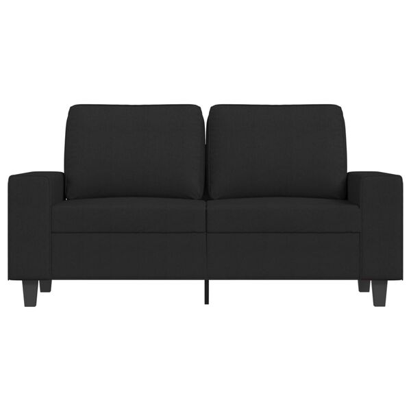 vidaXL Canap&eacute; &agrave; 2 places Noir 120 cm Tissu