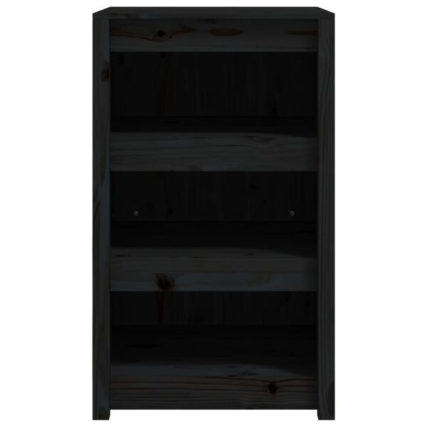 vidaXL Armoire de cuisine d'extérieur noir 55x55x92 cm bois pin massif
