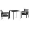 vidaXL Ensemble de salle &agrave; manger pour jardin 3 pcs Beige polyrotin