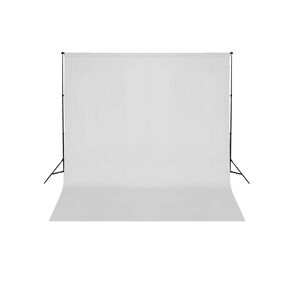 vidaXL Syst&egrave;me de support de toile de fond 600 x 300 cm Blanc