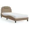 vidaXL Lit Viana avec matelas cappuccino 80x200 cm similicuir