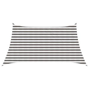 vidaXL Voile d'ombre Rectangulaire 3/4 x 2 m HDPE Gris clair et blanc