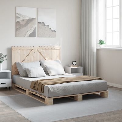 vidaXL Cadre de lit avec tête de lit 160x200 cm bois de pin massif