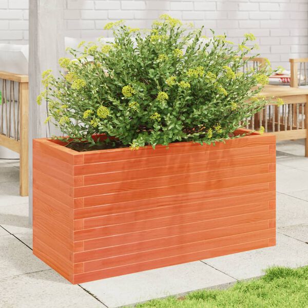vidaXL Jardini&egrave;re cire marron 90x40x45,5 cm bois de pin massif