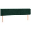 vidaXL T&ecirc;te de lit avec oreilles Vert fonc&eacute; 183x16x78/88 cm Velours