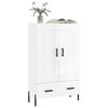 vidaXL Buffet haut blanc brillant 69,5x31x115 cm bois d'ing&eacute;nierie
