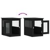 vidaXL Meuble de cage pour chiens noir 45x62x59 cm bois d'ingénierie