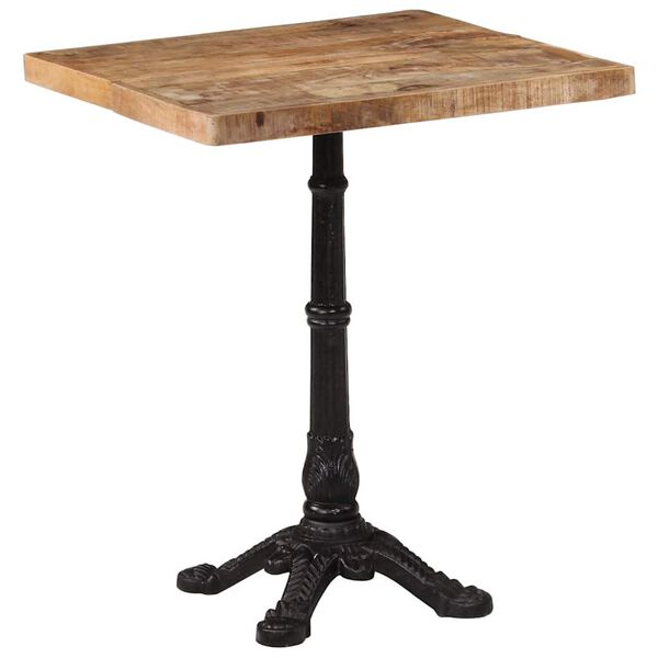 vidaXL Table de bistro 60x60x77 cm Bois de manguier brut