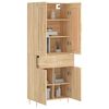 vidaXL Buffet haut Ch&ecirc;ne sonoma 69,5x34x180 cm Bois d'ing&eacute;nierie