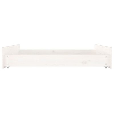 vidaXL Tiroirs de lit 2 pcs blanc Bois de pin massif