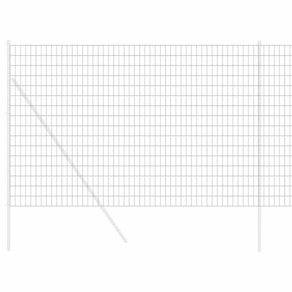 vidaXL Cl&ocirc;ture Euro Gris 1,6 x 10 m Fer rev&ecirc;tu de PVC