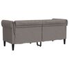 vidaXL Canap&eacute; Chesterfield 2 places taupe tissu