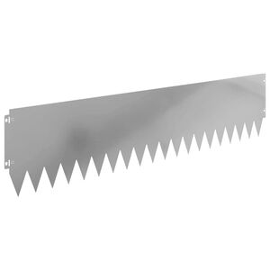 vidaXL Bordure de Pelouse 20 pc 103 x 25 cm Acier Argent&eacute;