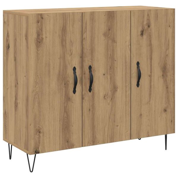 vidaXL Buffet Ch&ecirc;ne artisanal 90 x 32,5 x 80 cm Bois d'ing&eacute;nierie