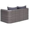 vidaXL Salon de jardin 7 pcs avec coussins résine tressée gris