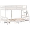 vidaXL Lit superposé sans matelas 80x200/120x200 cm blanc bois massif