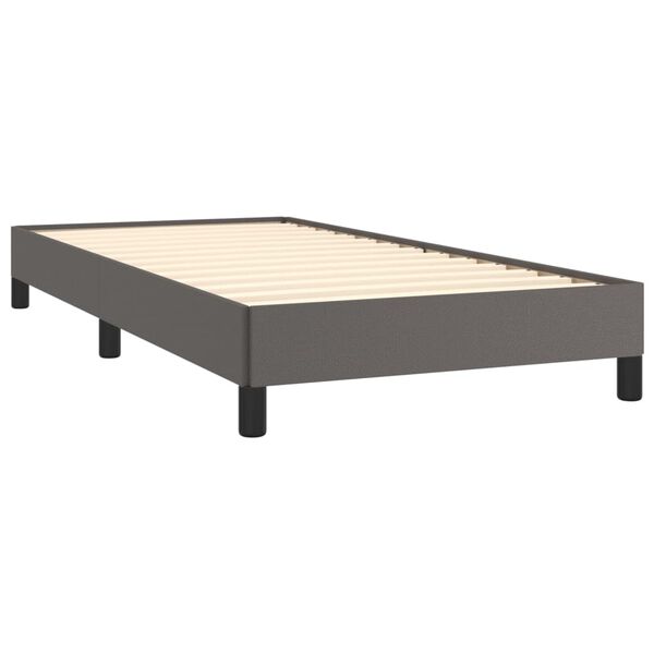vidaXL Cadre de lit sans matelas gris 90x200 cm similicuir