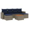 vidaXL Ensemble de canap&eacute; de jardin 7 pcs avec coussins gris r&eacute;sine tress&eacute;e