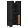 vidaXL Haut Armoire Chêne noir 69,5 x 34 x 180 cm Bois d'ingénierie