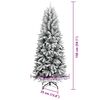 vidaXL Sapin de No&euml;l artificiel avec 150 LED avec support Blanc 150 cm