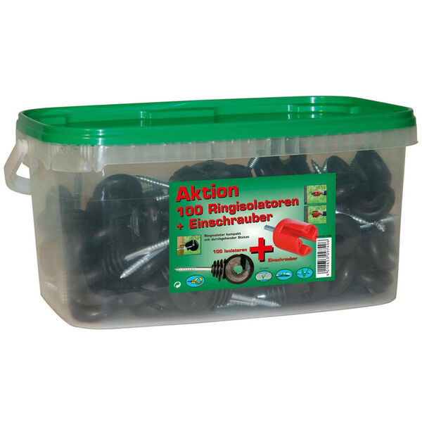 Kerbl Isolateur annulaire &agrave; vis 100 pi&egrave;ces 443145 / 100E