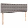 vidaXL Lit ottoman avec matelas taupe 140x200 cm tissu