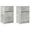 vidaXL Tables de chevet 2 pcs gris b&eacute;ton 39x35x65 cm bois ing&eacute;nierie