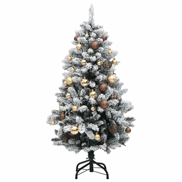 vidaXL Sapin de No&euml;l artificiel articul&eacute; 150 LED et boules 150 cm