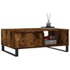 vidaXL Table basse ch&ecirc;ne fum&eacute; 90x60x35 cm bois d'ing&eacute;nierie