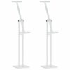 vidaXL Pr&eacute;sentoirs de salon 2 pcs Blanc 26,5 x 26,5 x 150 cm Acier