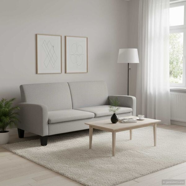 vidaXL Canapé à 3 places 180 x 65 x 76 cm Gris clair