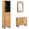vidaXL Ensembles de salle de bain 3 pi&egrave;ces Naturel