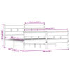 vidaXL Cadre de lit en métal sans matelas chêne fumé 193x203 cm
