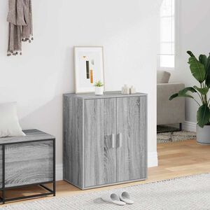 vidaXL Meuble &agrave; chaussures Sonoma gris 60x35x70 cm Bois d'ing&eacute;nierie