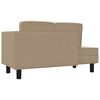 vidaXL Chaise longue avec coussins et traversin cappuccino similicuir