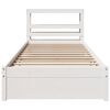vidaXL Cadre de lit avec tête de lit sans matelas blanc 75x190 cm