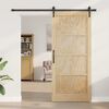 vidaXL Porte coulissante ORKDAL Naturel et Noir 93 x 211 cm Pin massif