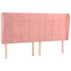 vidaXL T&ecirc;te de lit avec oreilles Rose 163x23x118/128 cm Velours