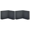 vidaXL Mur de sout&egrave;nement 2 pc 50 x 50 x 30 cm Acier Anthracite