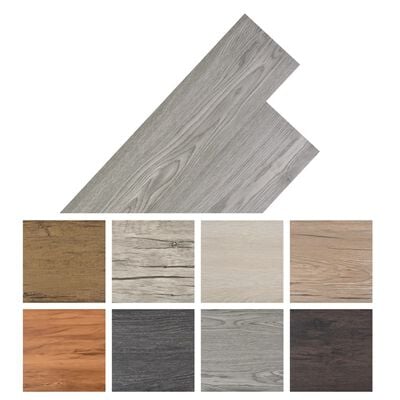 vidaXL Dalles de plancher PVC autoadhésif 5,02 m² 2 mm gris foncé