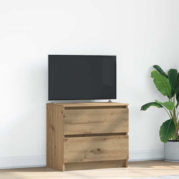 vidaXL Meuble TV ch&ecirc;ne artisanal 60x35x54 cm bois d'ing&eacute;nierie